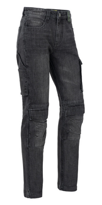 Hose LARA Black Stretch Denim X35 Worker Damen – Brams